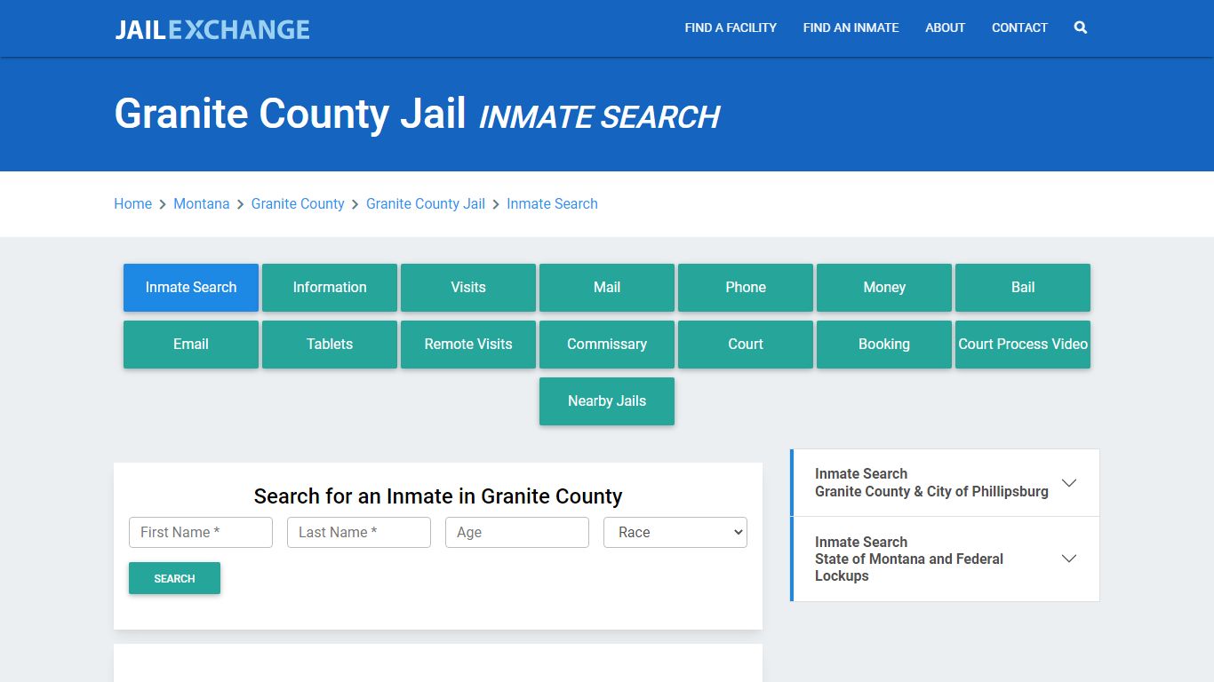 Granite County Jail, MT Inmate Search: Roster & Mugshots - Jail Exchange